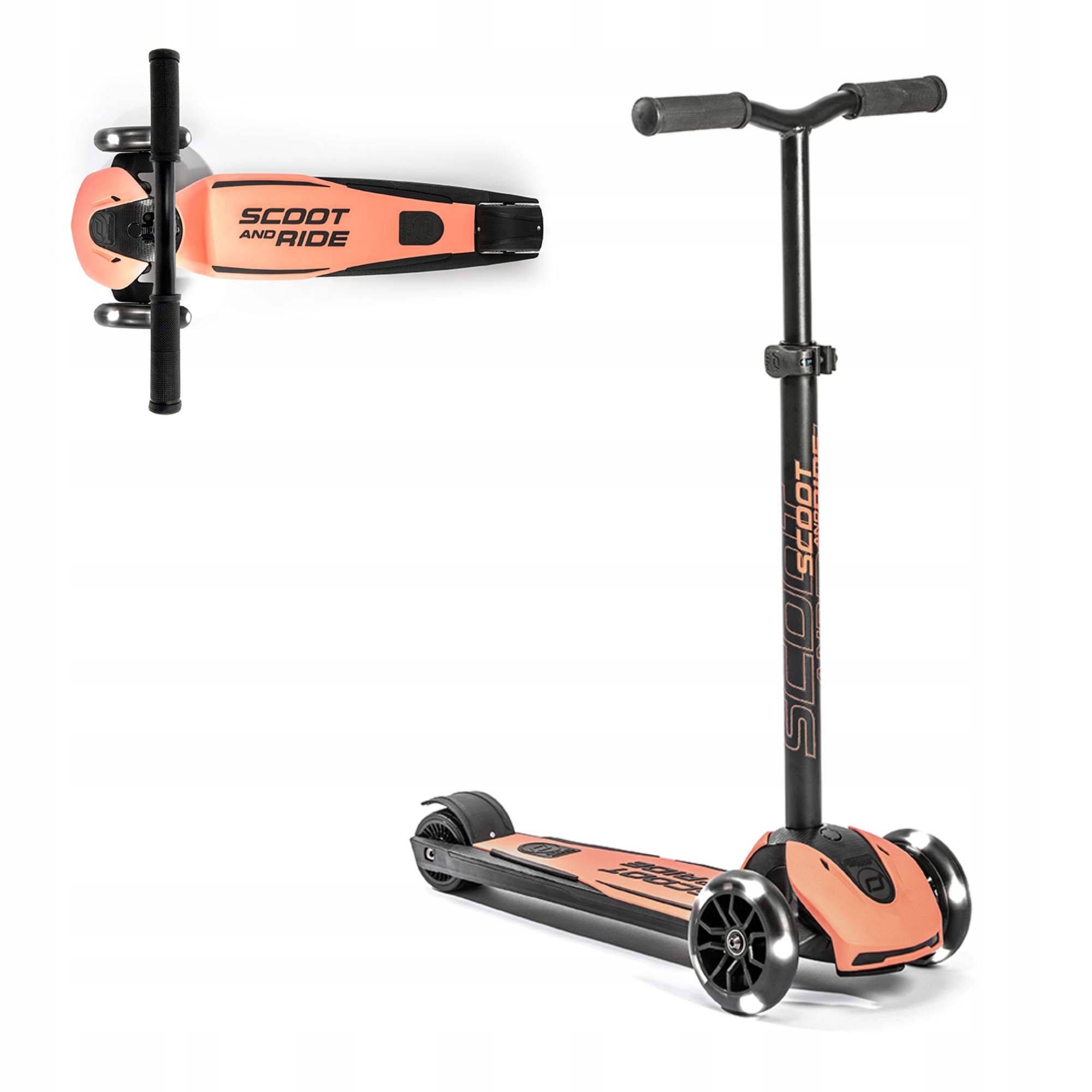 Scoot and Ride Highwaykick 5 Led Hulajnoga Trójkołowa Balansowa 5+ Peach