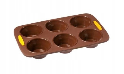 Pav Muffin Forma na muffiny x 6, hnědá Flatty