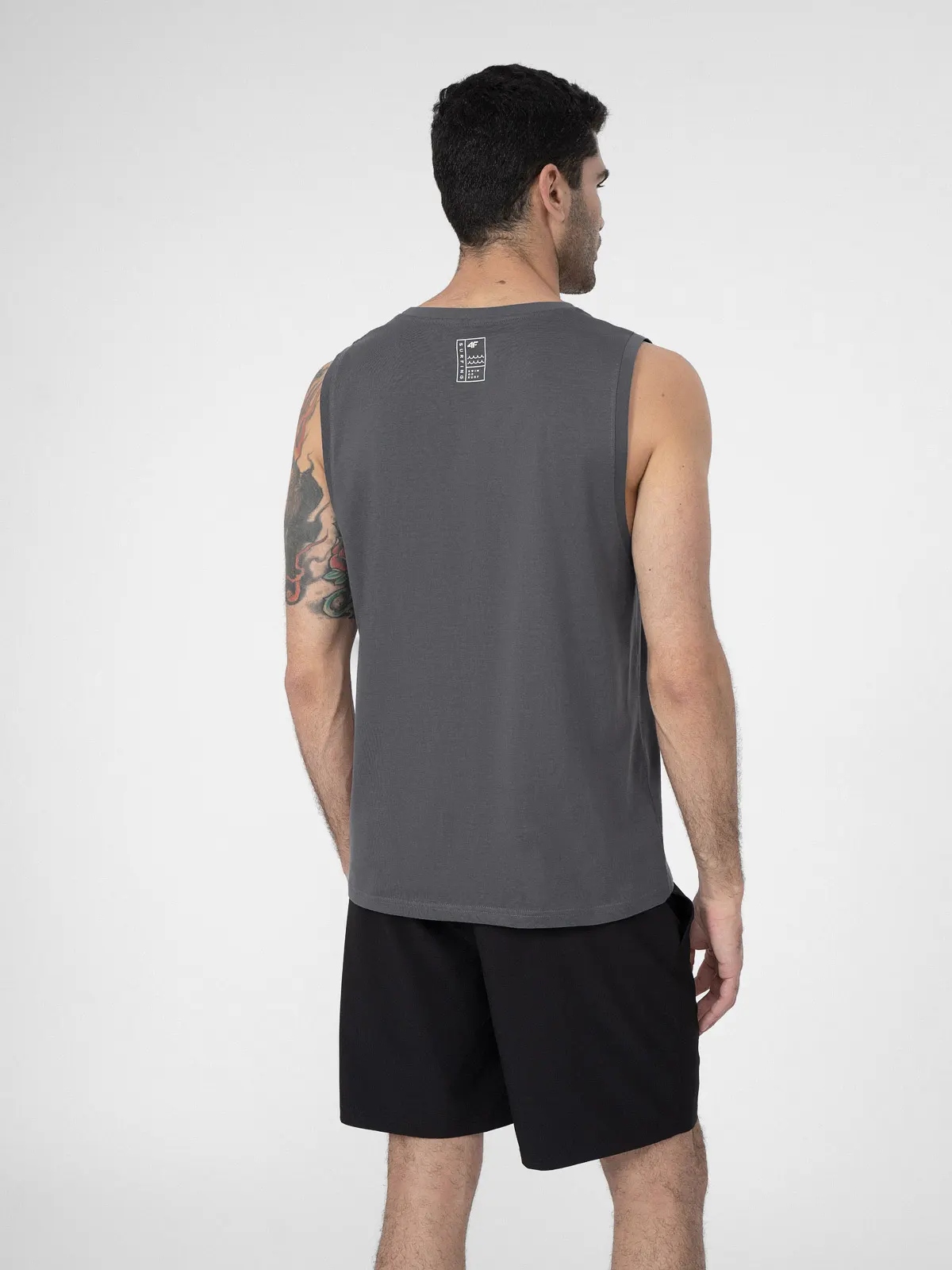 KOSZULKA MĘSKA 4F NA RAMIĄCZKACH BAWEŁNIANA TANK TOP NA LATO SS23M368 Model 4FSS23TTSHM368