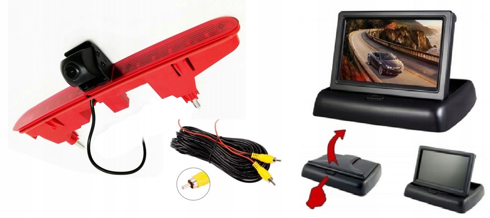 Monitor Cúvacej Kamery V Lampe Peugeot Partner II 2008-2018 Full Hd 1080P