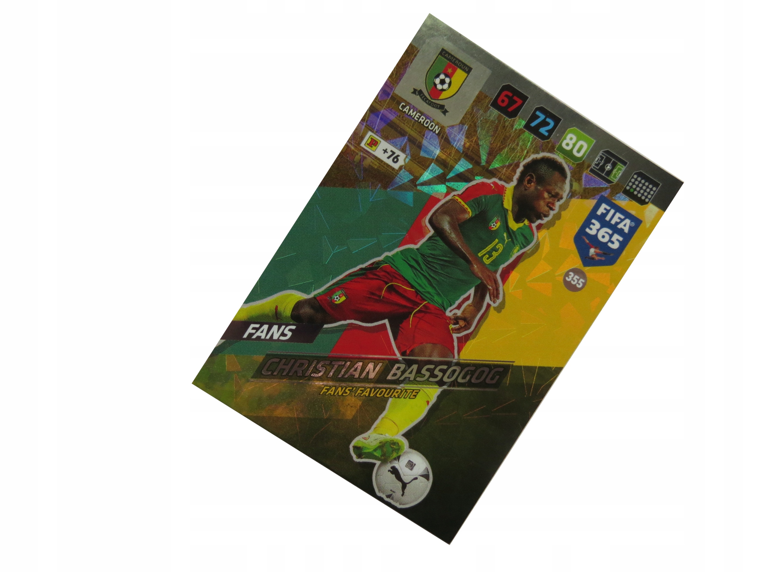 Panini Fifa 365 2018 Karta Fans Favourite 355 Christian Bassogog Cameroon