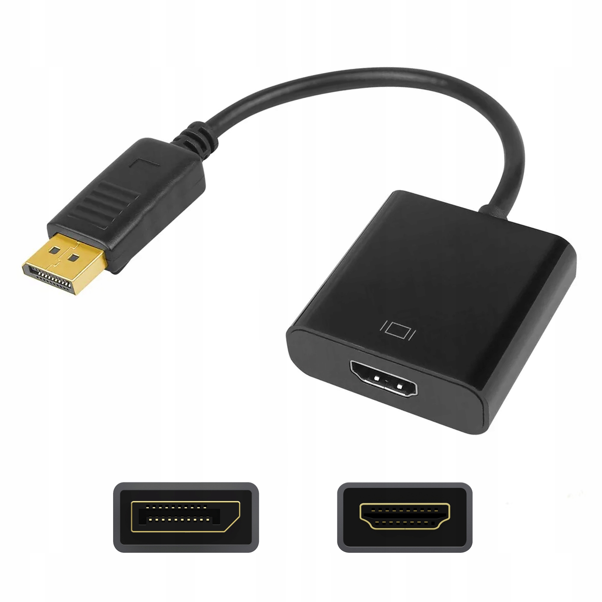 Kabel Przewód Adapter DP DisplayPort - HDMI 15cm