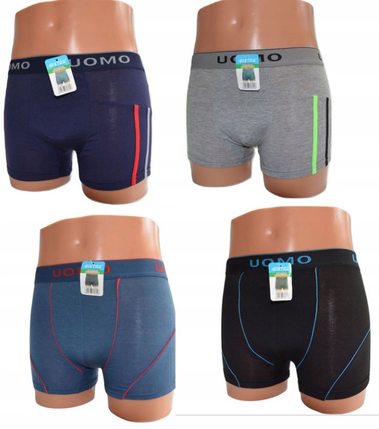 

4 x Uomo Bokserki Majtki Męskie Bawełna XL