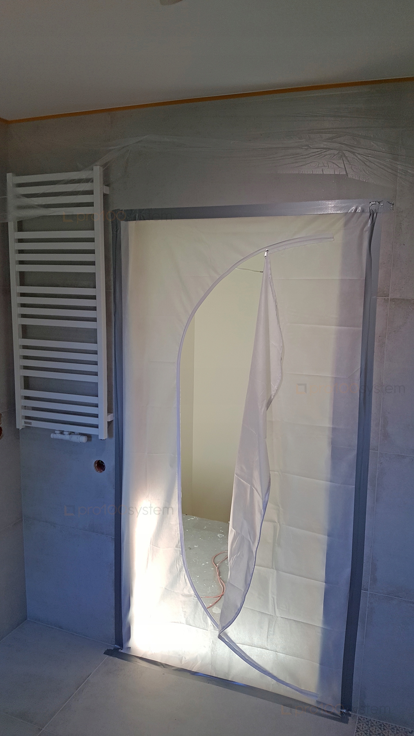 DRZWI REMONTOWE BUDOWLANE PRZECIWPYŁOWA KURTYNA + 2 sztuki FOLIA MALARSKA Stan opakowania oryginalne