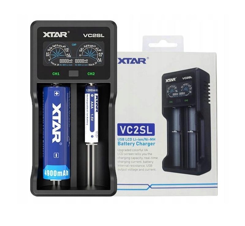 Ładowarka Xtar VC2SL Ni-mh Lion Aa/aaa 18500 18650 26650 LCD