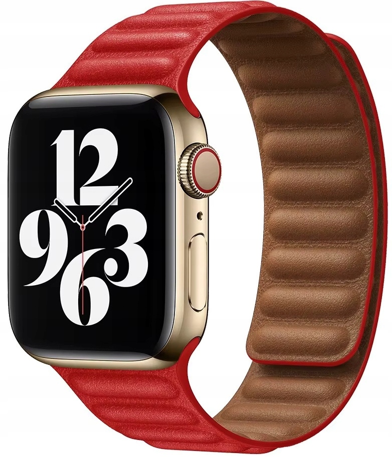 Pásek na magnet pro Apple Watch 1/2/4/5/6/7/8/9/SE červený Premium 42/44 mm
