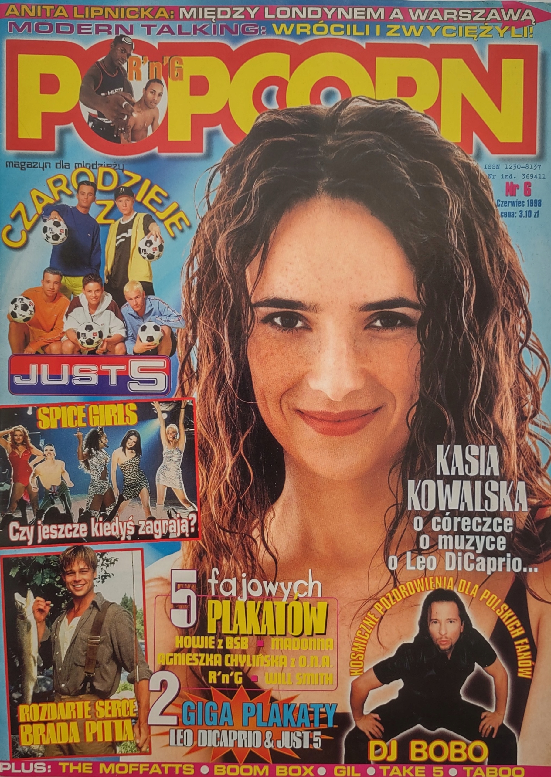 Popcorn 6 1998 są plakaty Just 5 Chylińska
