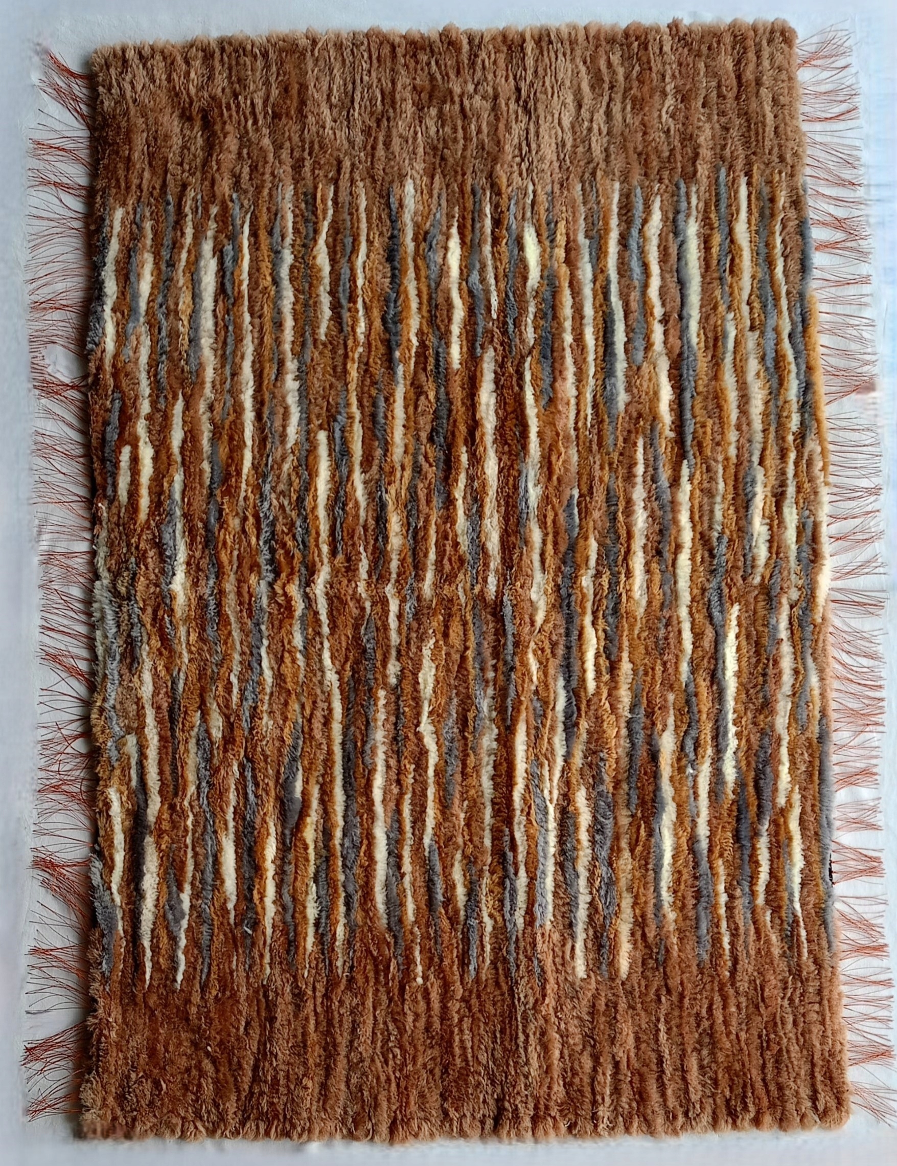 Koberec Veľký IreShoes Prehoz z vlny Behúň Handmade Futrzak Premium