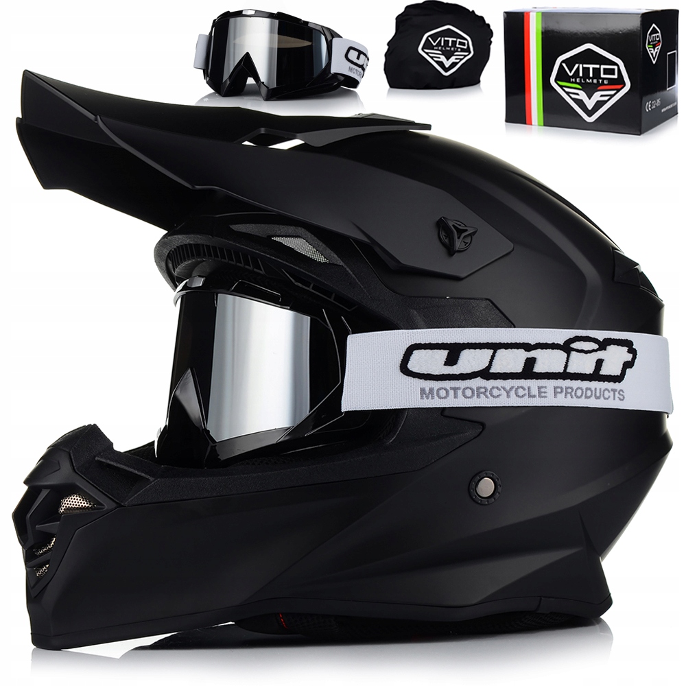 Motocyklová Prilba Vito Tivoli Matt Okuliare Off-road Enduro Cross Quad