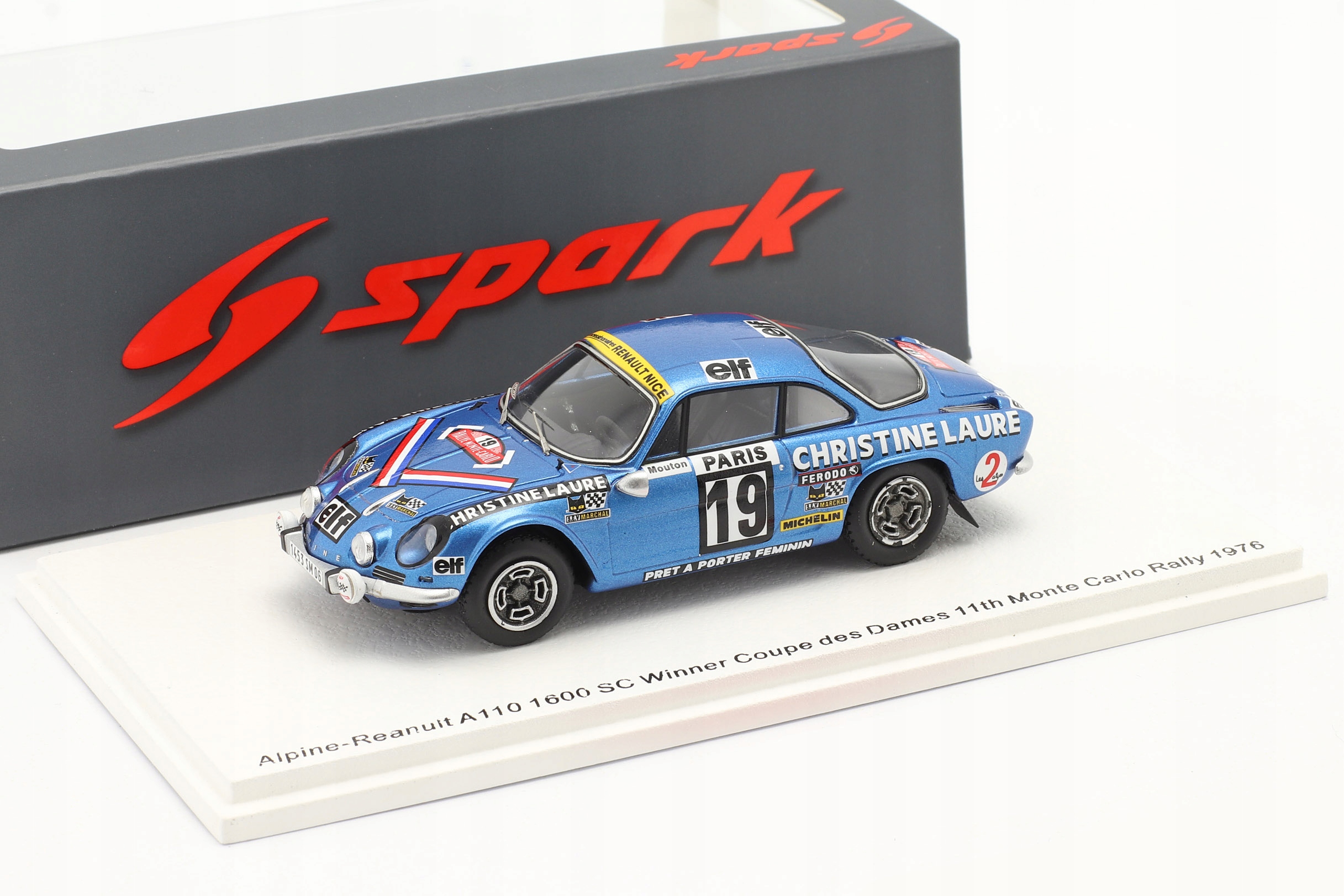Spark Alpine A110 1600 M.Mouton Vítěz Coupe des Dames Monte Carlo 76 1:43