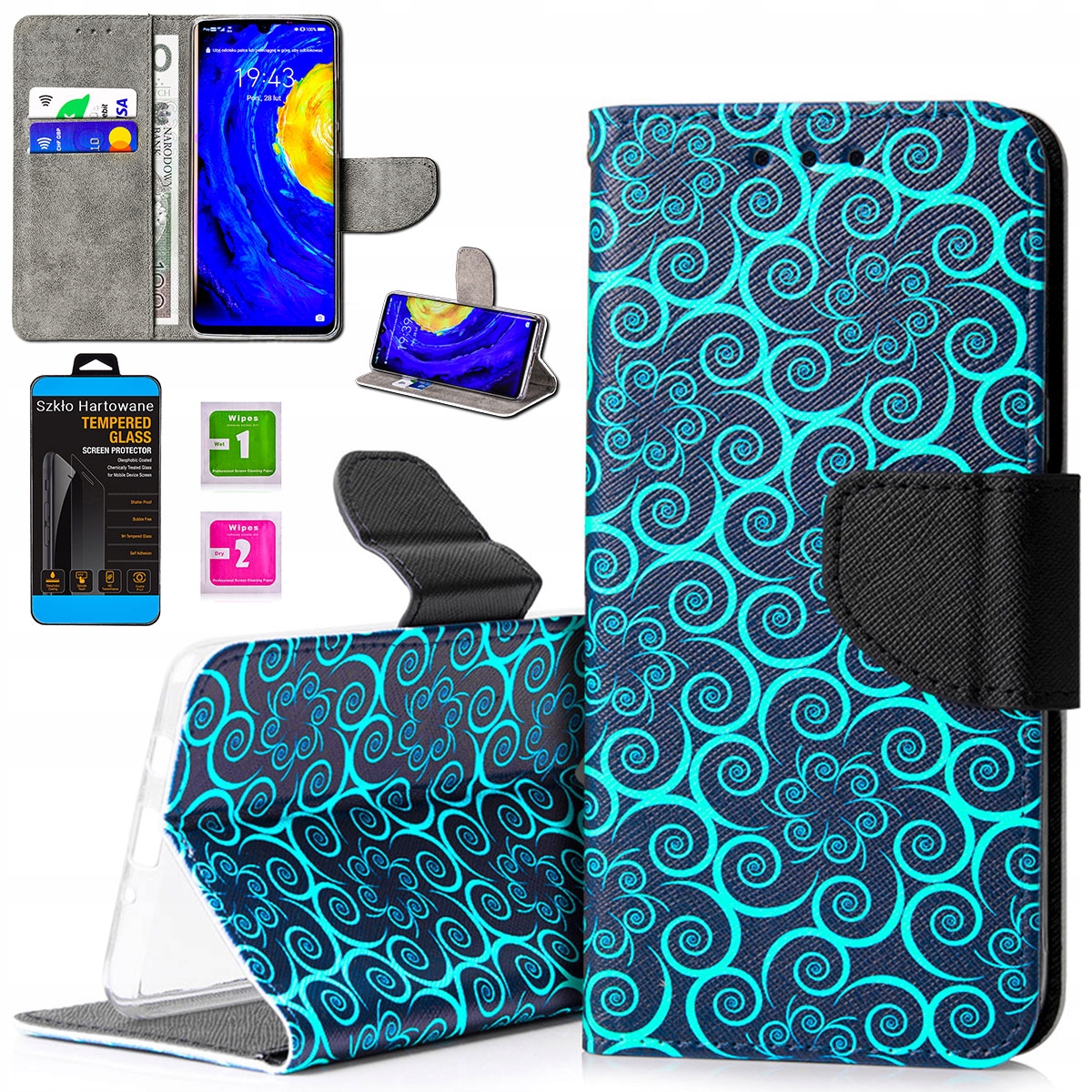 

Etui Portfel Art Case Foto doLG K50s +Szkło 9H