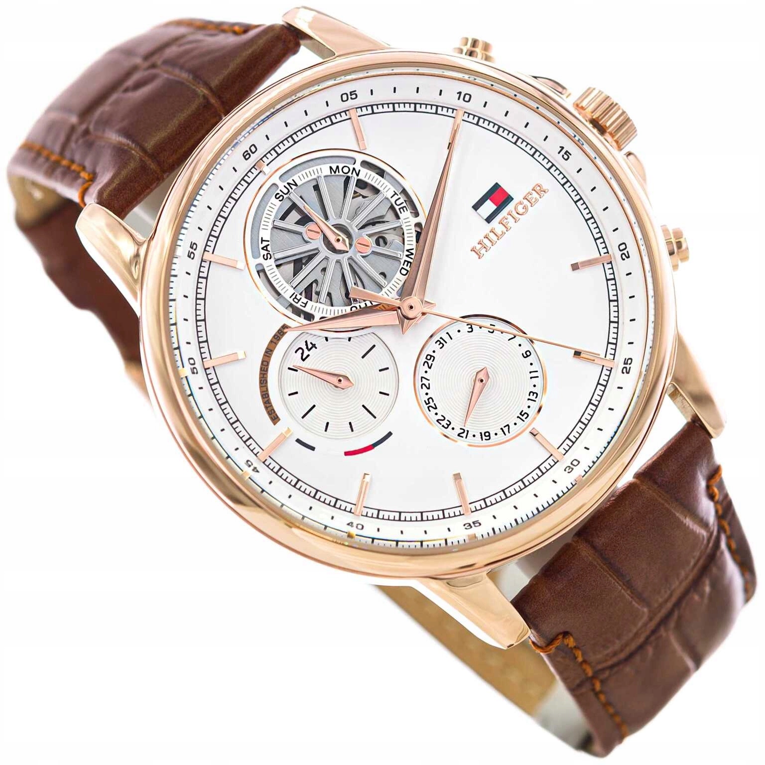Pánské Hodinky Tommy Hilfiger 1710606 Stewart Módní Na Řemínku S Datumovkou