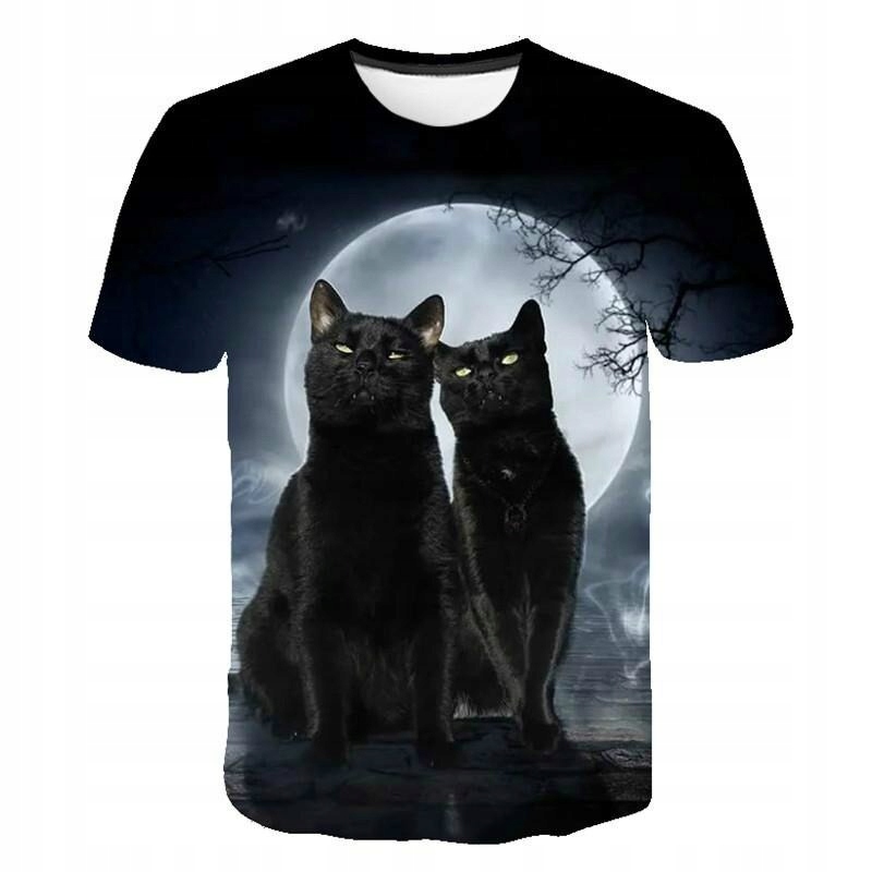 

Koszulka Kot Damska T-shirt Z Nadrukiem 3D