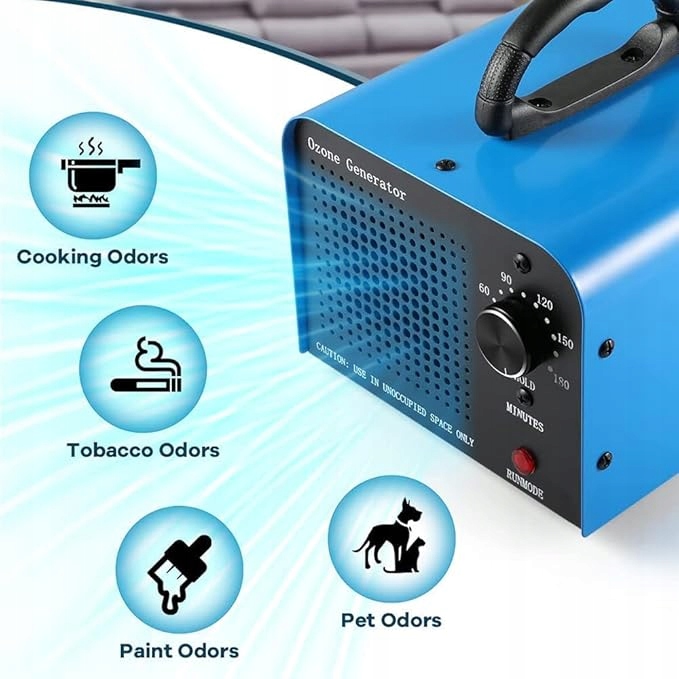 GENERATOR OZONU OZONATOR OCZYSZCZACZ CZASOMIERZ 60 000 MG/H ozonator +TIMER Kod producenta OZO-60g-blue-4652