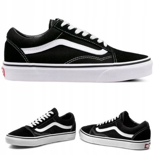 

Trampki buty Vans Old Skool skórzane Czarne 44,5