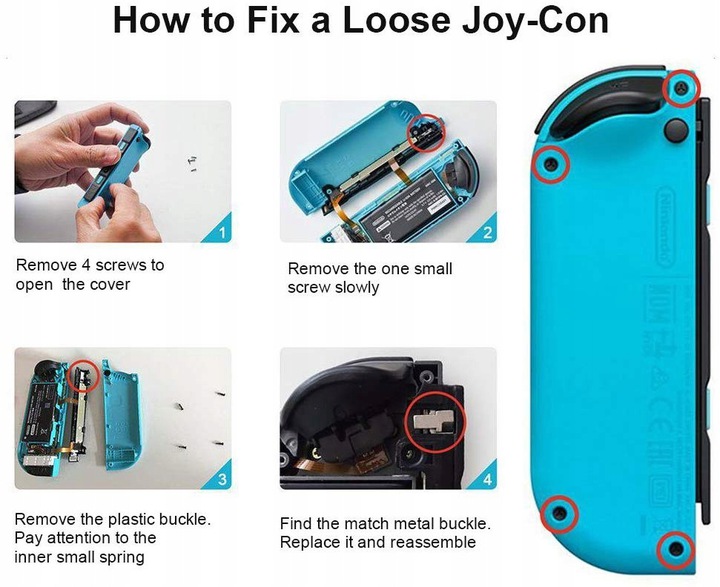 METALOWE RYGLE ZATRZASKI JOY-CON NINTENDO SWITCH Kod producenta K034