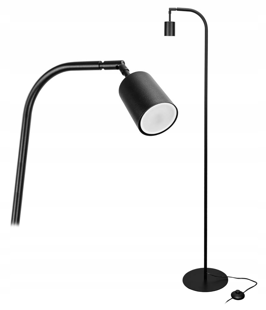 Nowoczesna Lampa Stojąca Podłogowa 145CM Stylowa Ruchomy Klosz Loft GU10