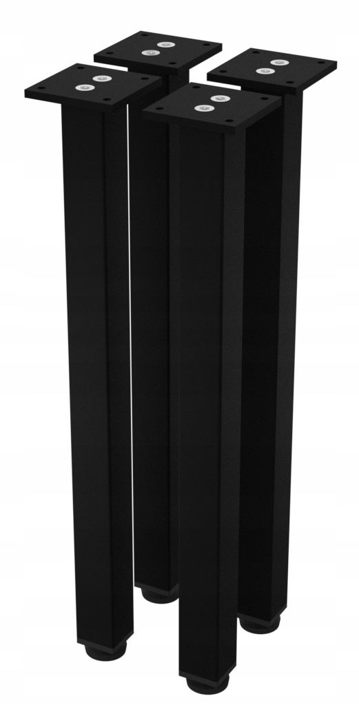 

4 x Aluminiowa Noga Do Stołu 400 Czarna Regulowana