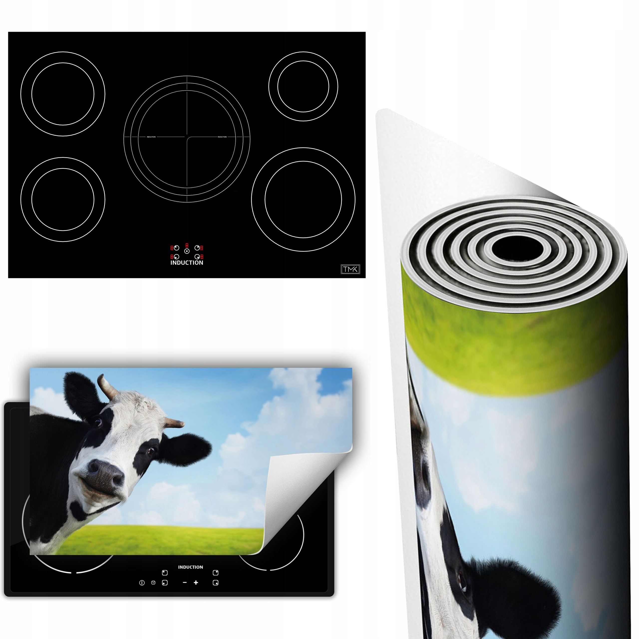 Vinylová Podložka Ochrana Kuchyňské Desky 90x52 Kráva