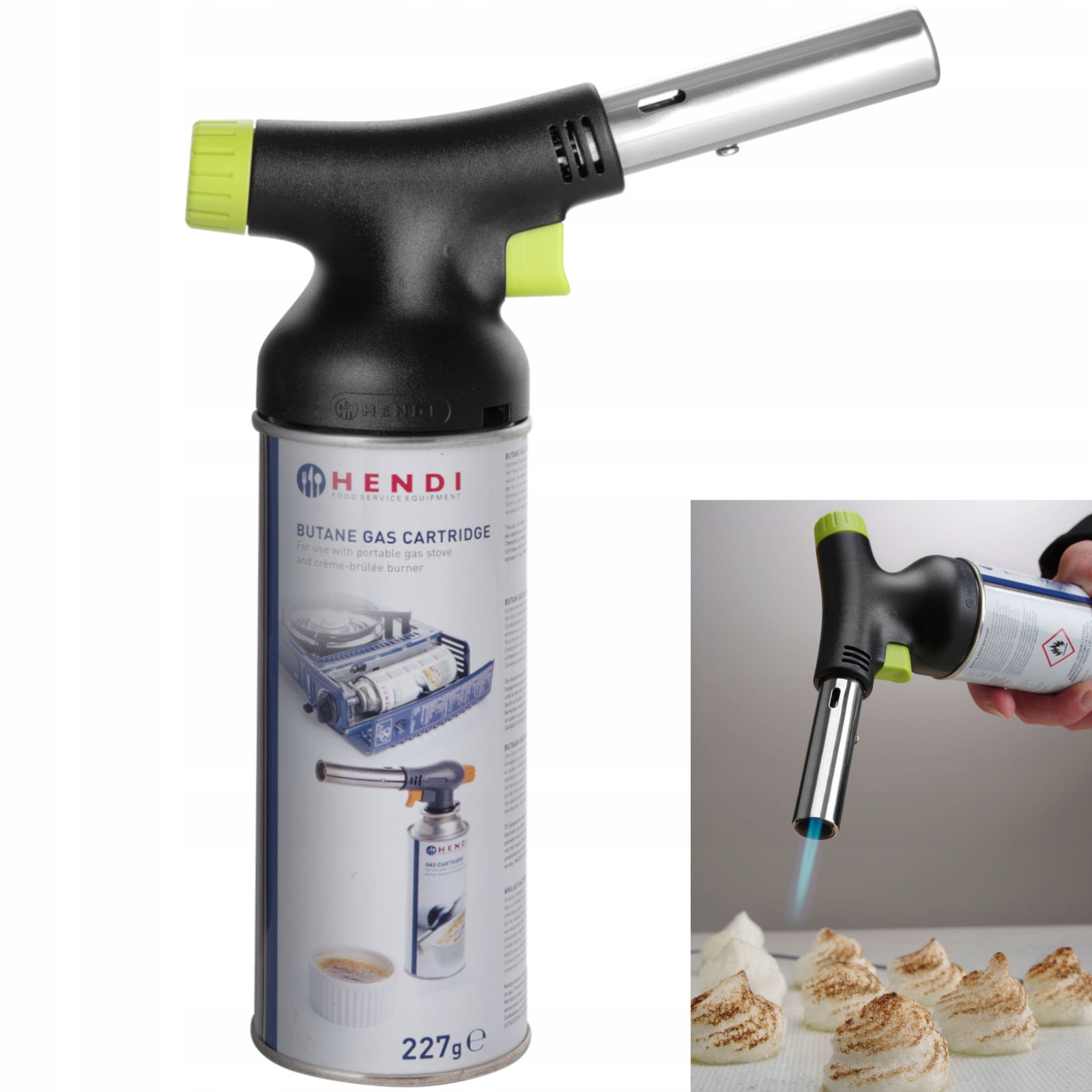 Gastronomický Plynový Hořák Šéfkuchaře Piezo S Náplní Hendi