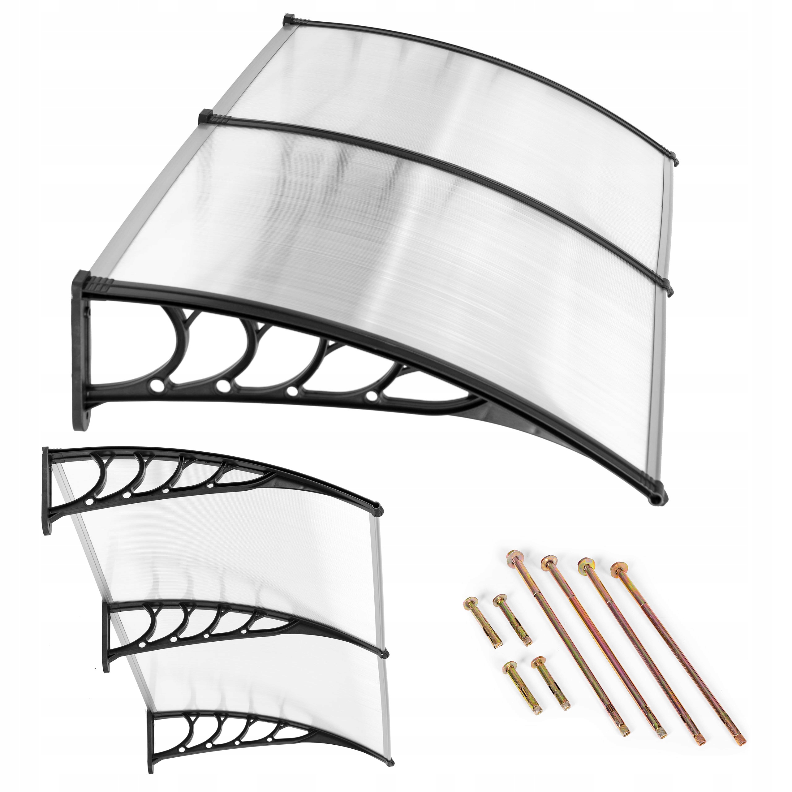 DASZEK NA DRZWI BALKON ZADASZENIE OSŁONA POLIWĘNGLAN PODWÓJNY 200 X 100 CM