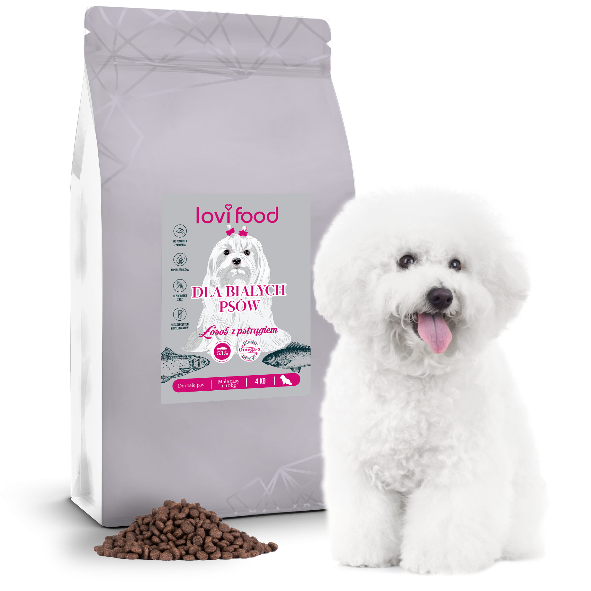 Karma dla białych ras Lovi Food Bichon West 4kg