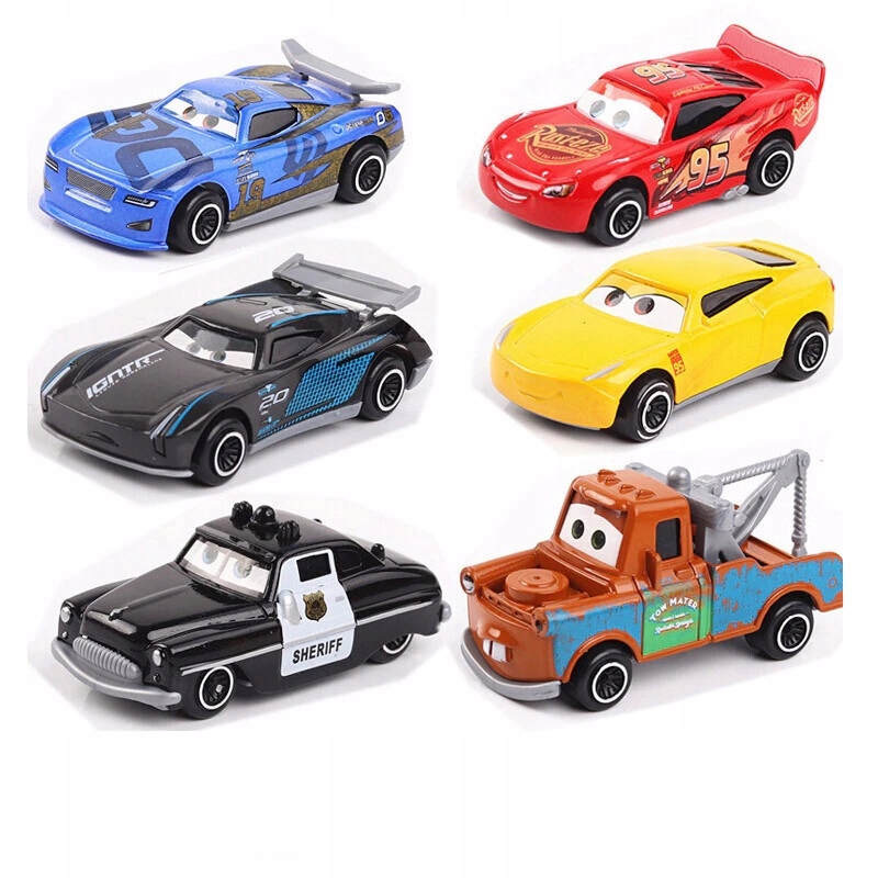 

Disney Cars Auta zestaw 6szt Zygzak McQueen Złomek