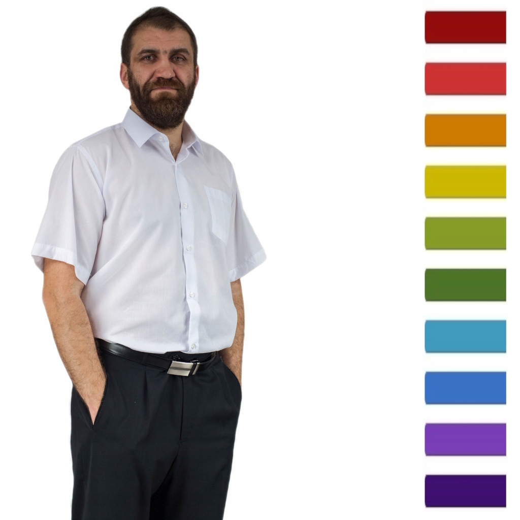 

Koszula męska krótki rękaw wybór koloru 46/47 3XL