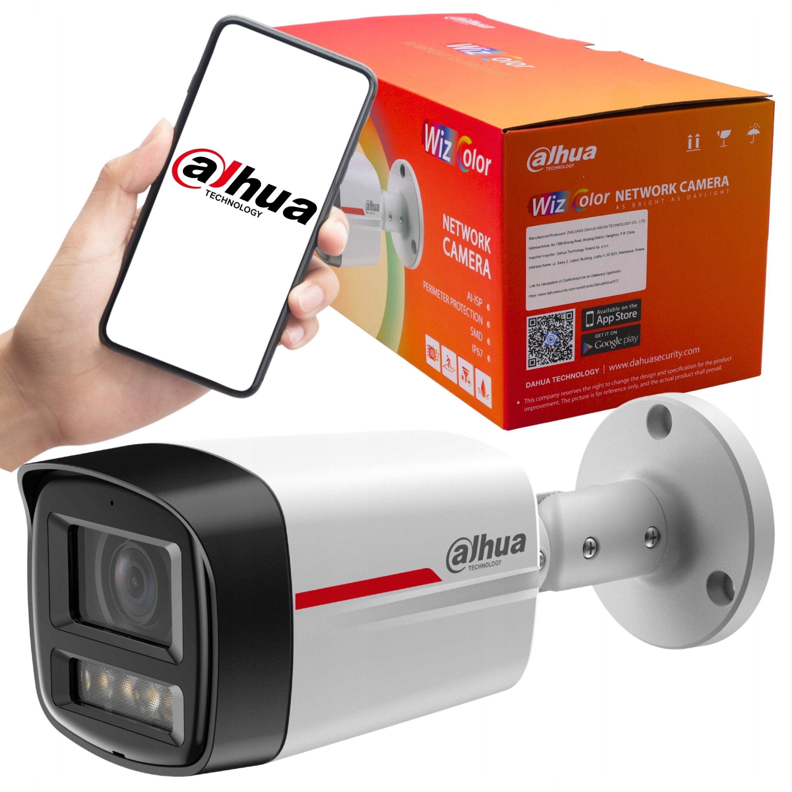 Kamera Ip Dahua IPC-HFW2449TL-S-LED-0360B-PRO Smd Plus Ai WizColor 4 Mpx