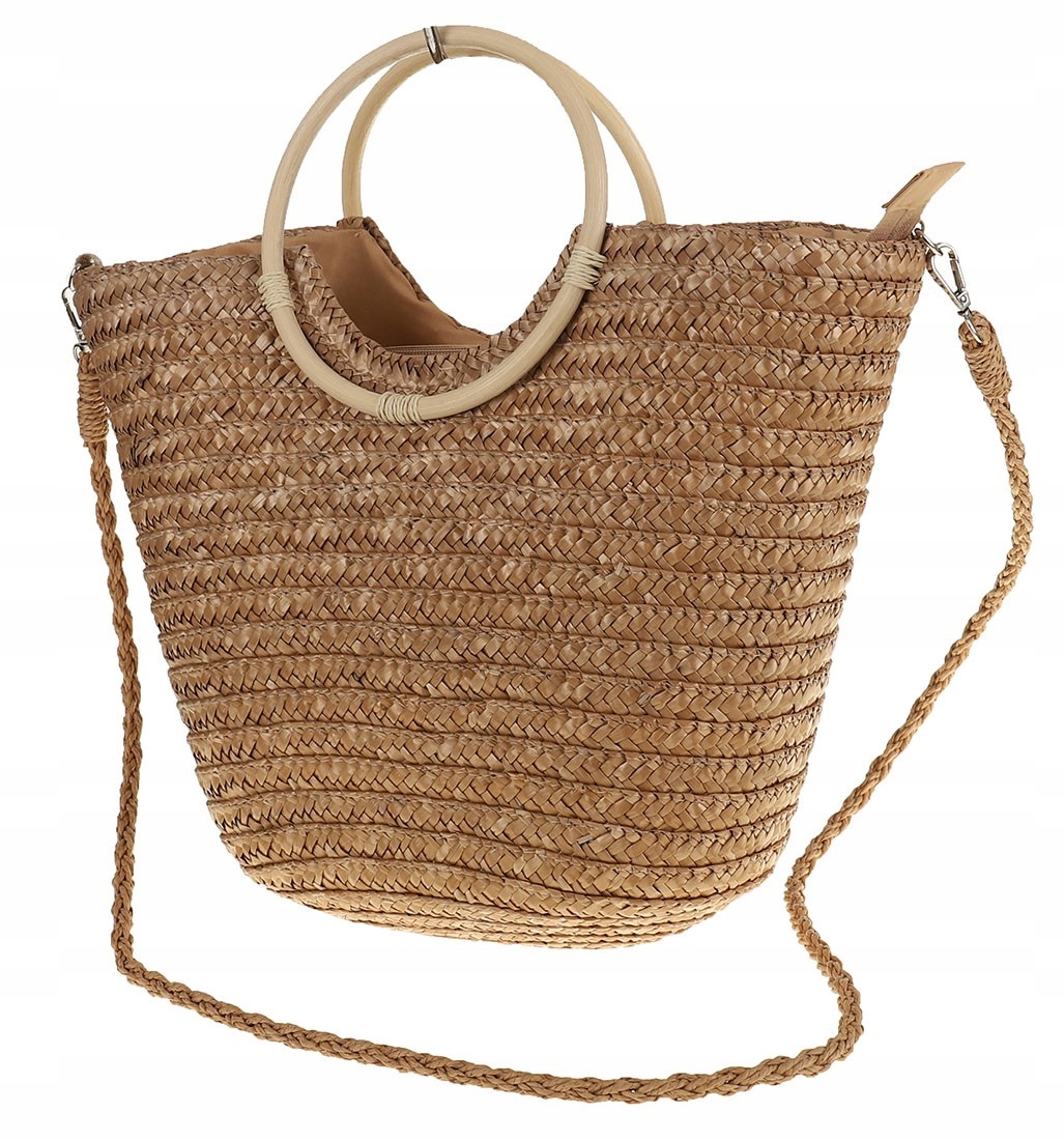 Elegancka Torebka Damska listonoszka koszyk słomiany kuferek 1804