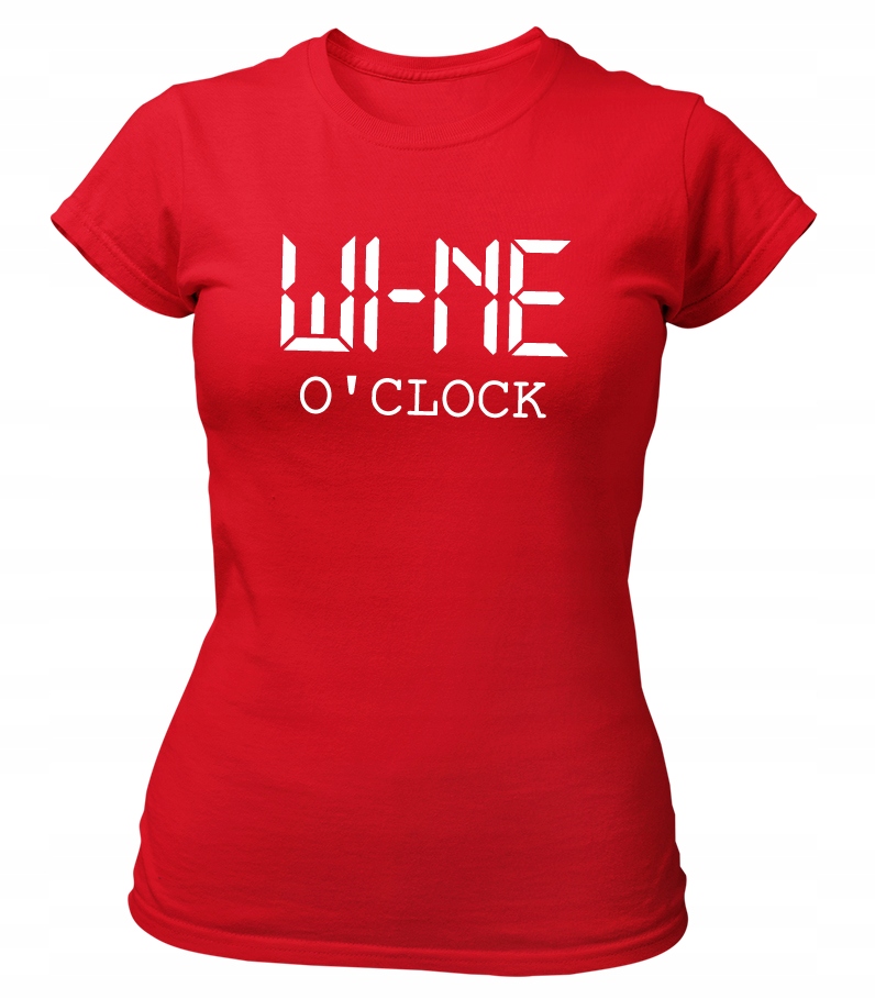 

T-shirt koszulka damska Wine O Clock śmieszna L