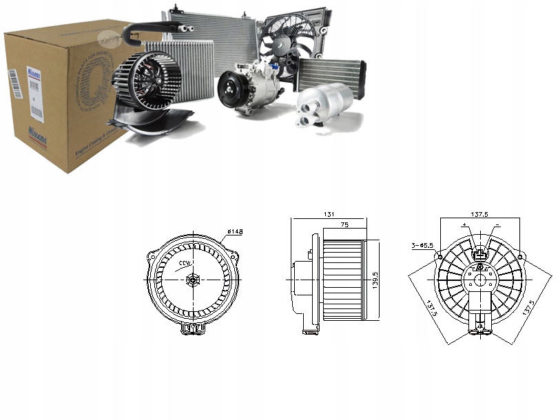 WENTYLATOR DMUCHAWY WNĘTRZA NISSENS 87717 TOYOTA RAV4 1.8 2.0 2.0D