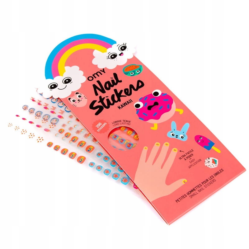 

Omy Naklejki na paznokcie dzieci Kawaii 200 szt
