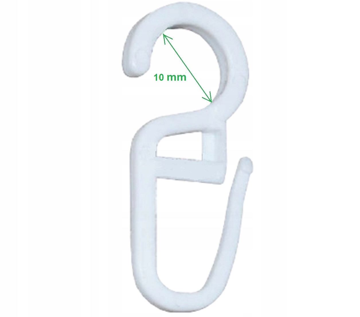 10mm AGRAFKI HACZYKI KÓŁKA do ZASŁON FIRAN 100szt Kod producenta AGRAFKI HACZYKI do ZASŁON 10mm