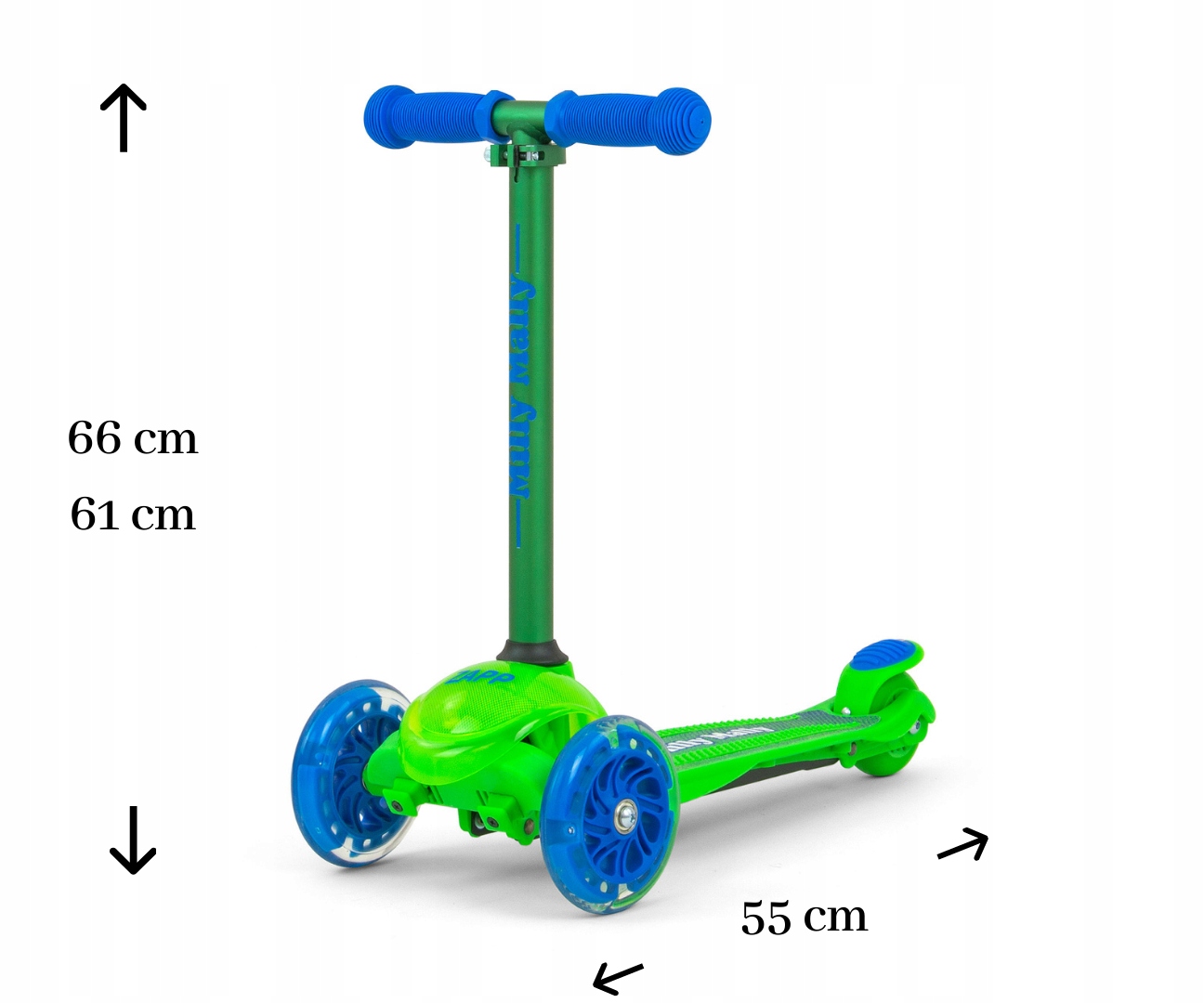 HULAJNOGA dla dzieci LED ZIELONA Zapp Green 3+ Kod producenta 2214