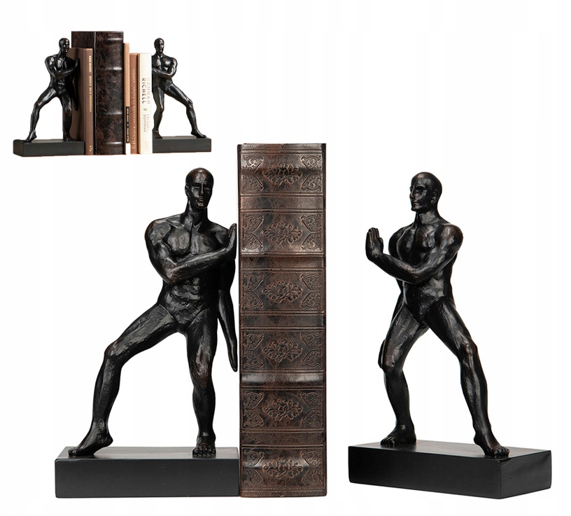 Opěrky na knihy podpěra bookend Atleci dekorace do obývacího pokoje 2 ks
