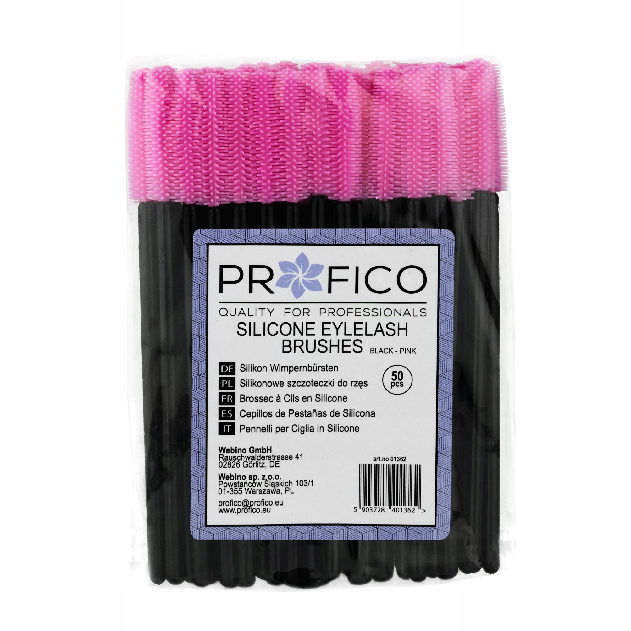 SILIKONOWA szczoteczka do rzęs brwi spiralka 50szt Marka Profico