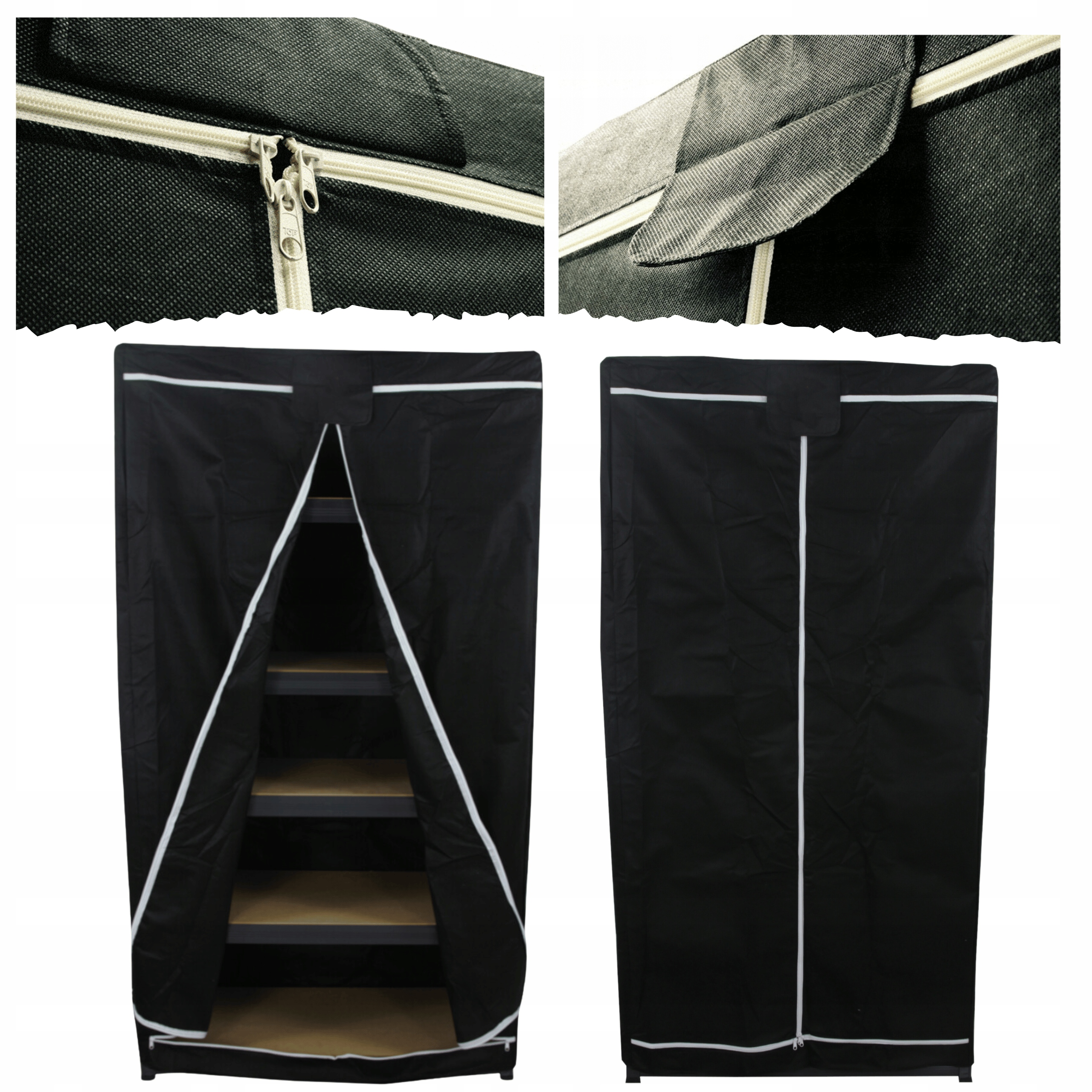 Ochranný obal na regál 270X150X30cm pouzdro na stojan Černé Trvanlivé