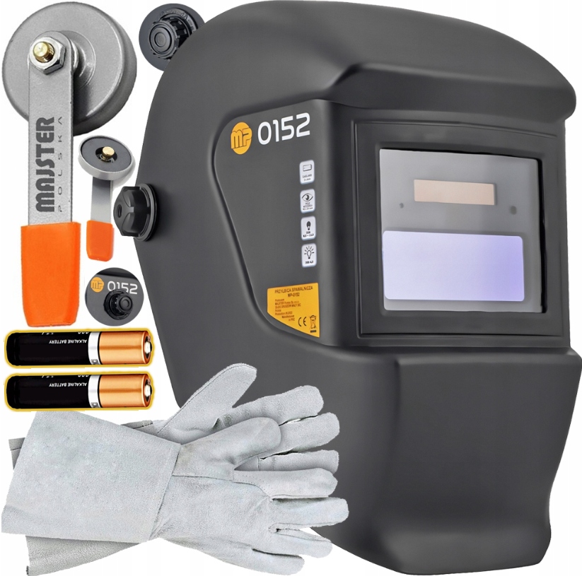 Przyłbica Samościemniająca Maska Spawalnicza Rękawice Masa magne MP0152