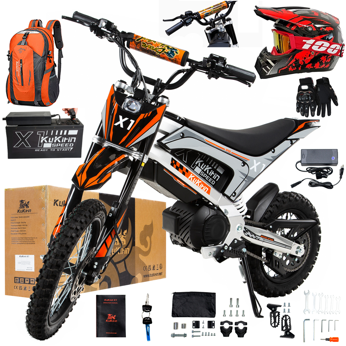 Kukirin X1 2026 Nové terénní elektrické vozidlo 2000W50KM/H 48V20.8Ah 14''