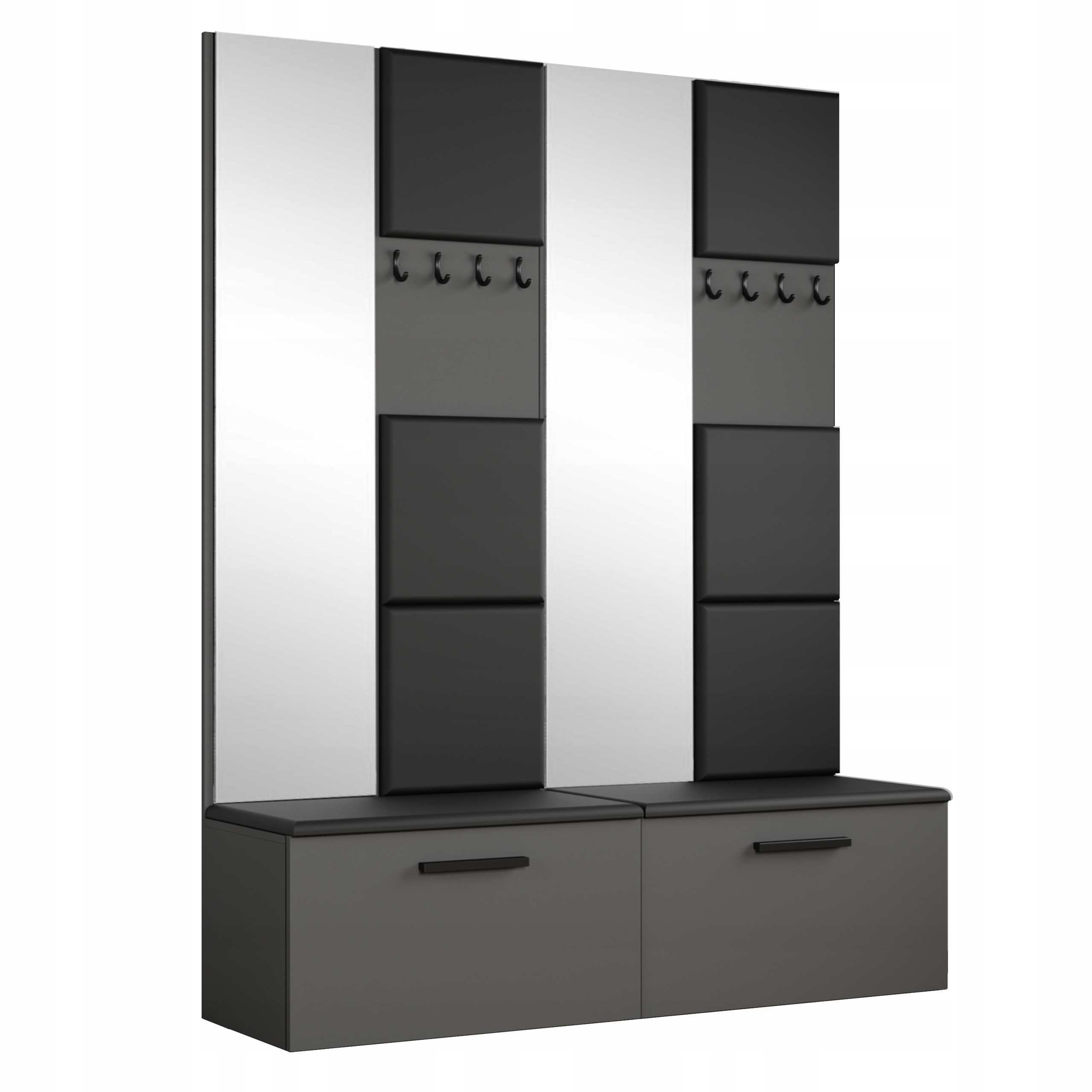 Šatní skříň Modulo 161,2/204/40 cm do předsíně Moderní šedá