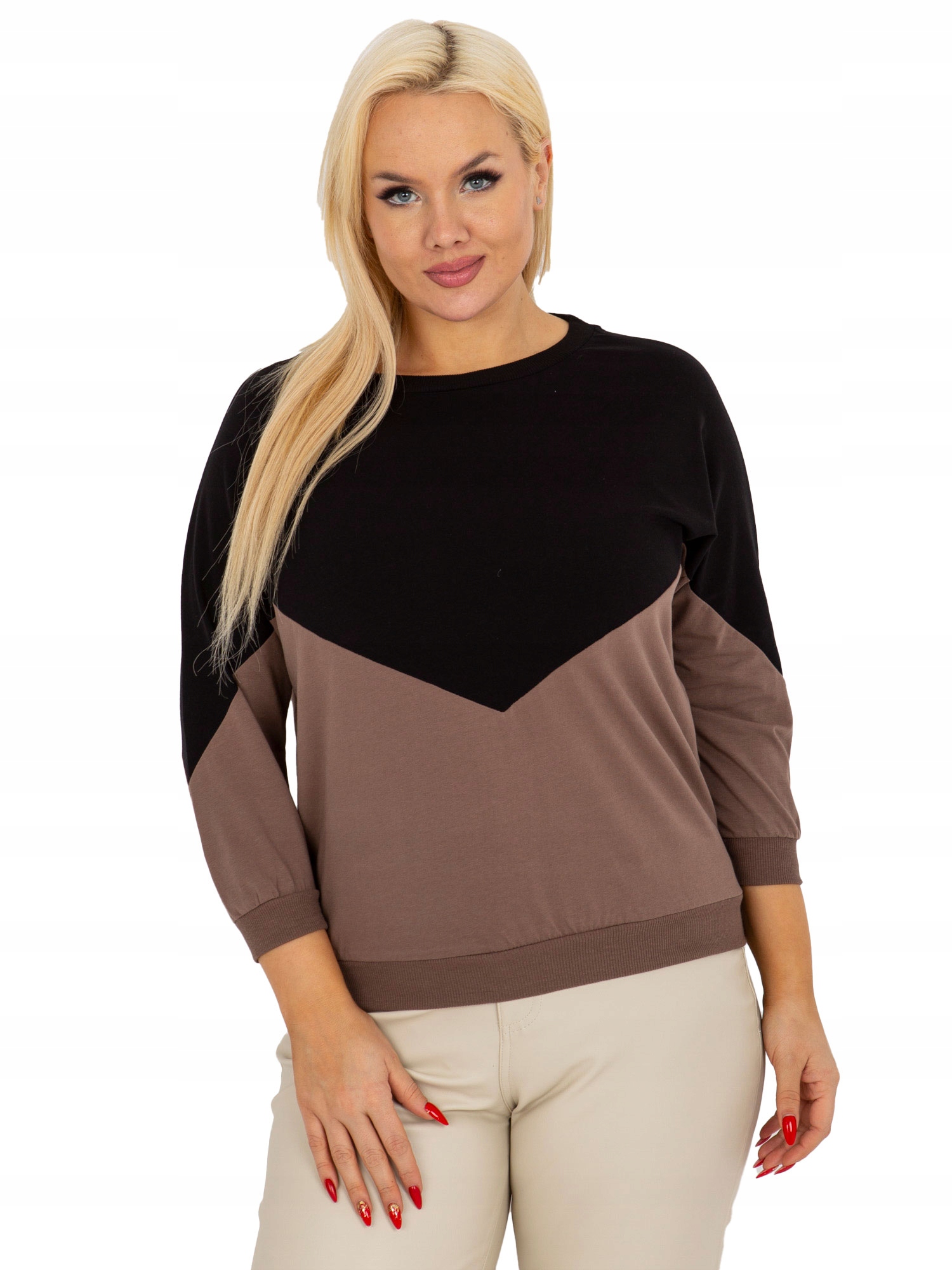 

Bluzka Damska plus size basic z bawełny