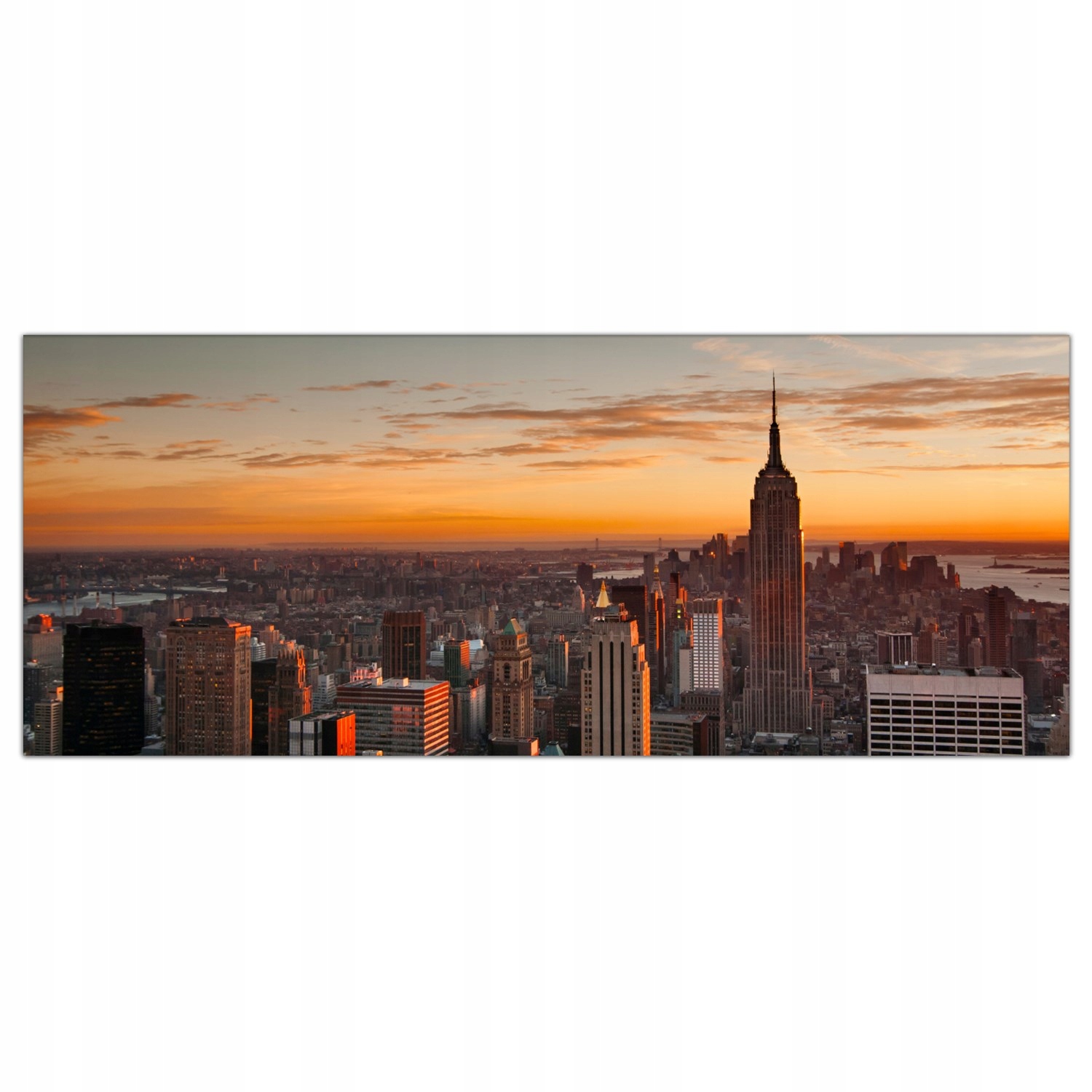 

Obraz na szkle Foto Nowy York Zachód Słońca 125x50