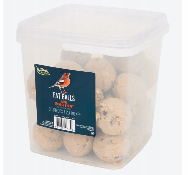 Levně Krmivo pro ptáky Tukové kuličky v kbelíku Kusy pro ptáky 2.7 kg