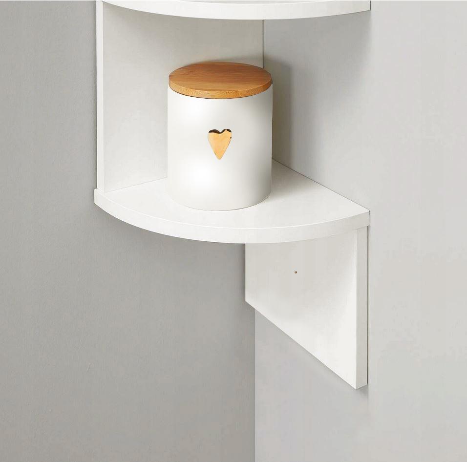 PÓŁKA ŚCIENNA NAROŻNA REGAŁ WISZĄCA 147cm 5 PÓŁEK Głębokość mebla 27 cm