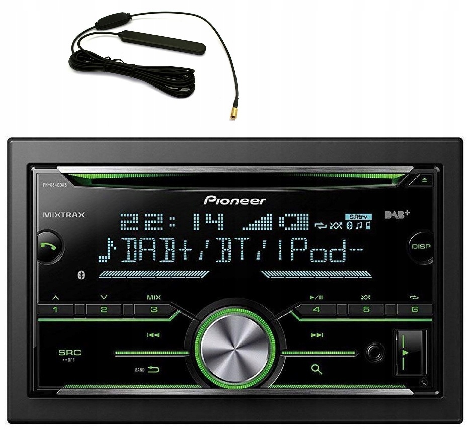 2DIN autorádio Dab anténa Pioneer FH-X840DAB CD MP3 Bluetooth