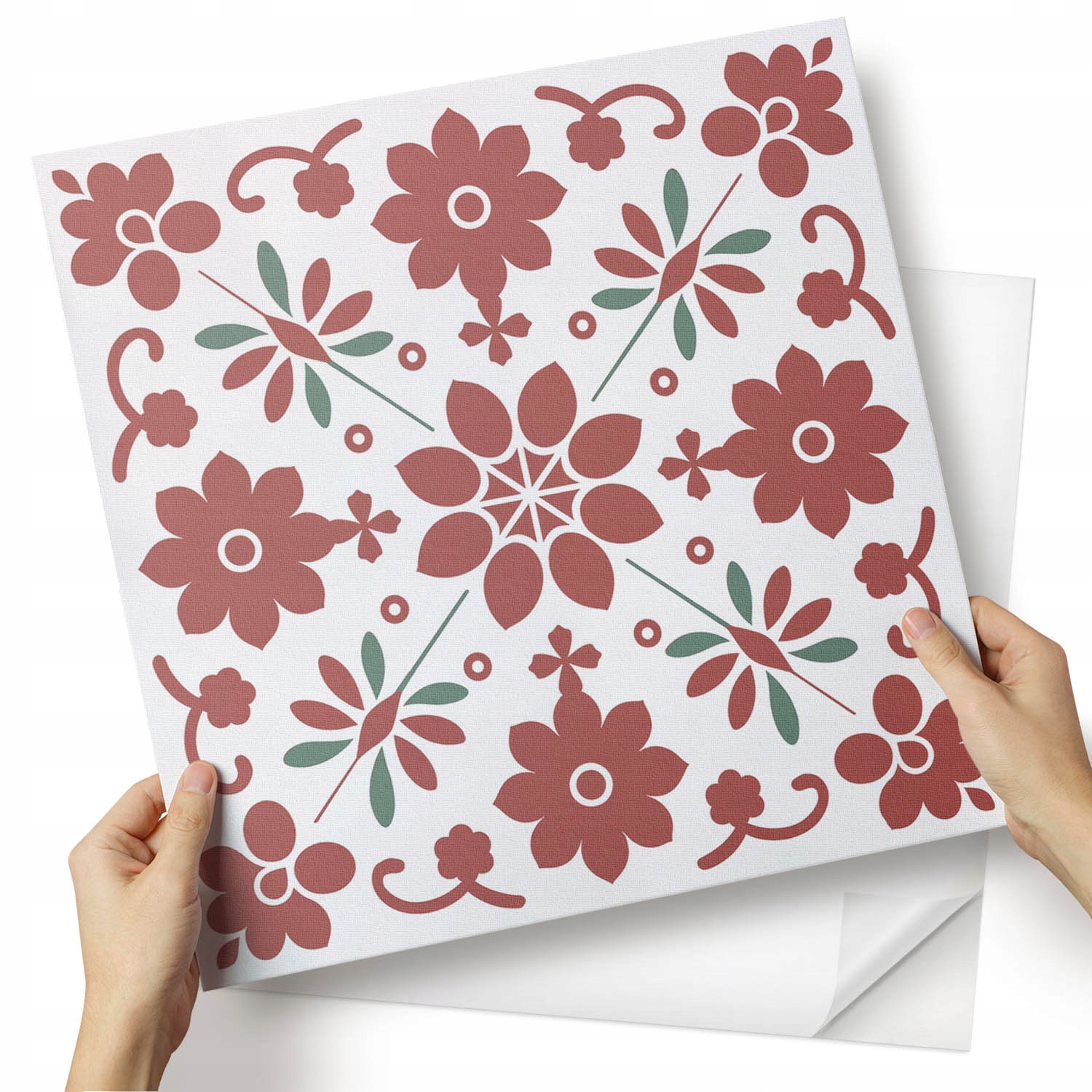 Sada samolepících Pvc panelů Rostlinný vzor s listy 4x50x50 cm