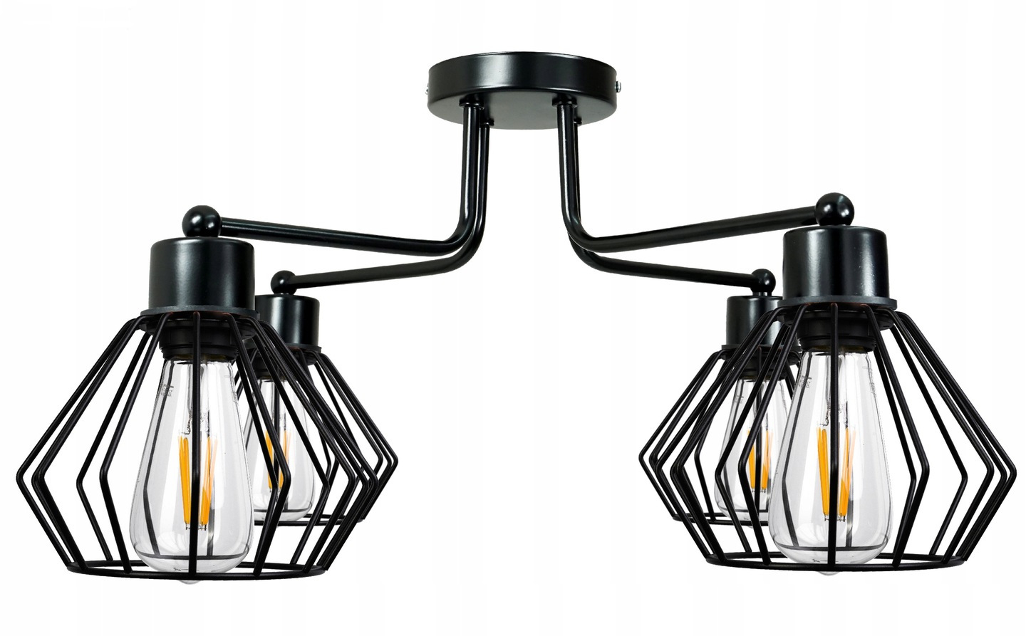 Led Loftová Závěsná Lampa 4XE27 Dron Briliant