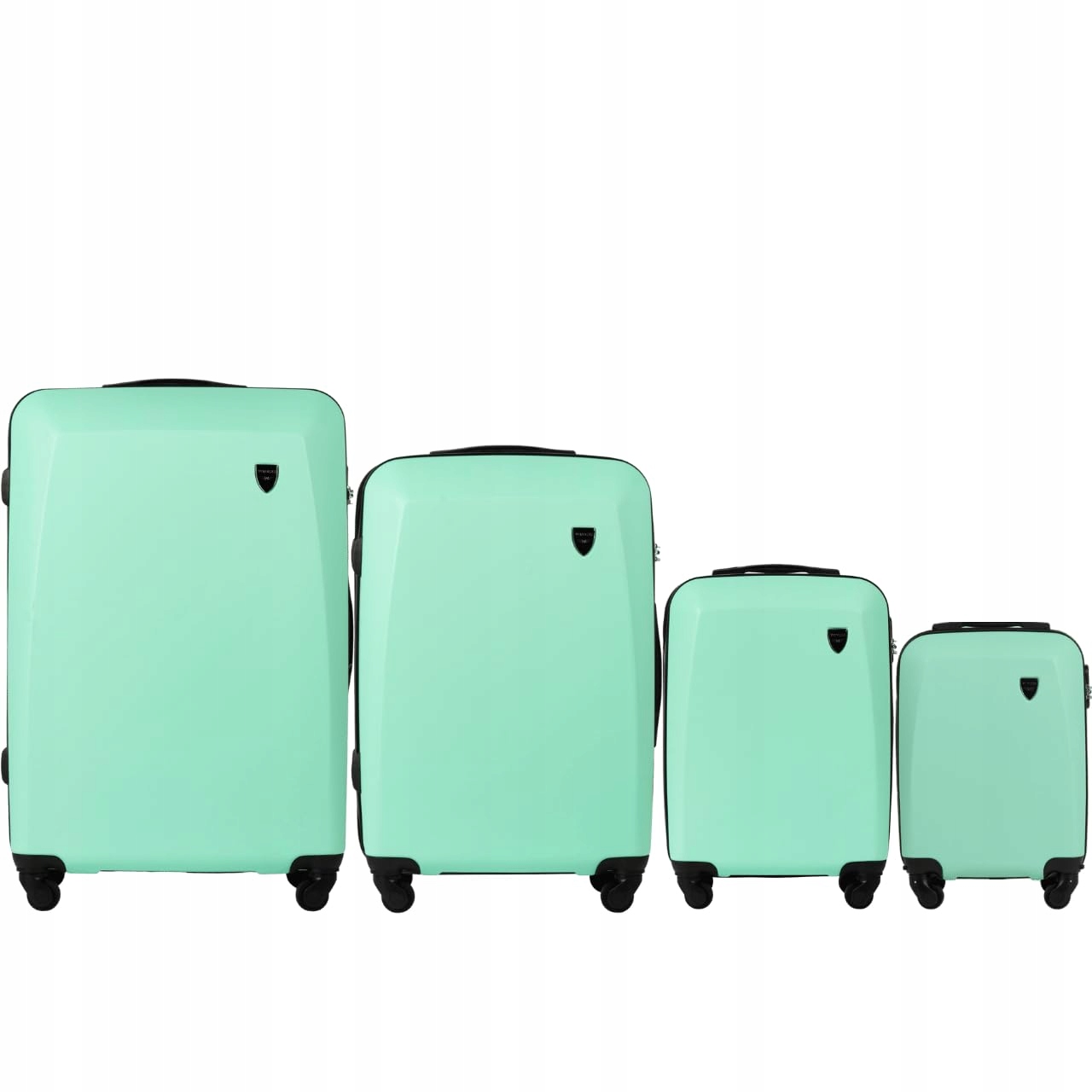 Sada 4 cestovních zavazadel Kufry Wings Plover Light Green do letadla