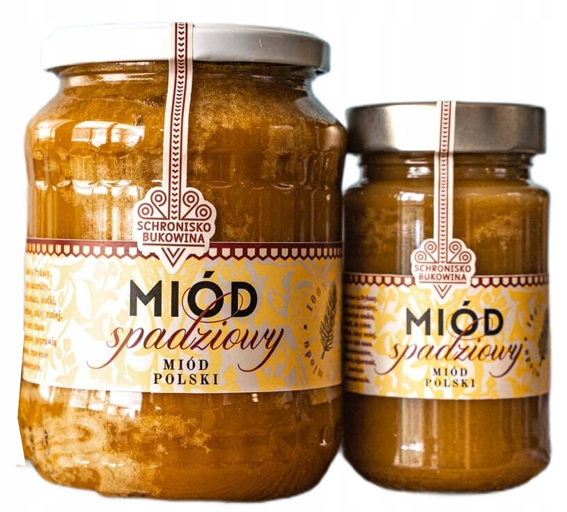 Levně Přírodní Medovicový med Polský výrobek, 710ml/1kg Schronisko Bukowina